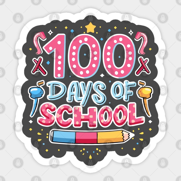 100 days of school smarter kids Sticker by YuriArt